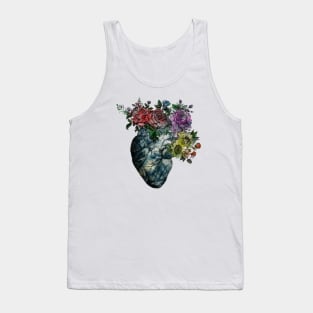 Flowered Heart Tank Top